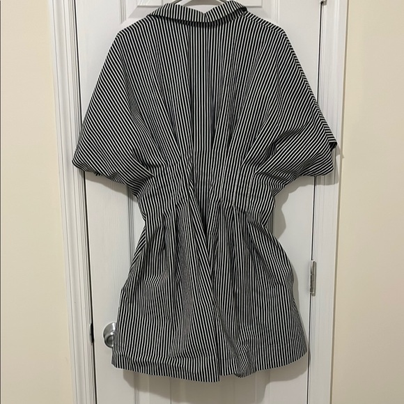Anthropologie Black and White Striped Mini Dress - Picture 2 of 3